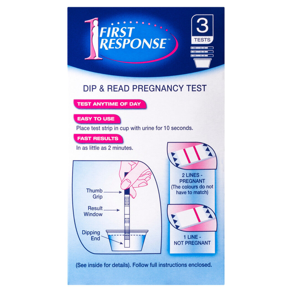 First Response Dip & Read Pregnancy Test - 3 Tests