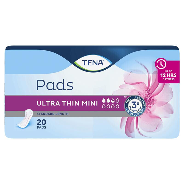 Tena Pads Ultra Thin Mini Standard Length 20 Pads
