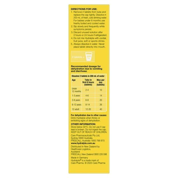 Hydralyte Tropical 20 Effervescent Electrolyte Tablets