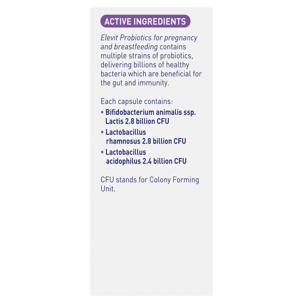 Elevit Probiotics Immunity & Gut Health 30 Capsules