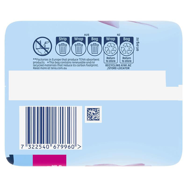 Tena Pads InstaDRY Extra Long Length Maximum Comfort 6 Pads