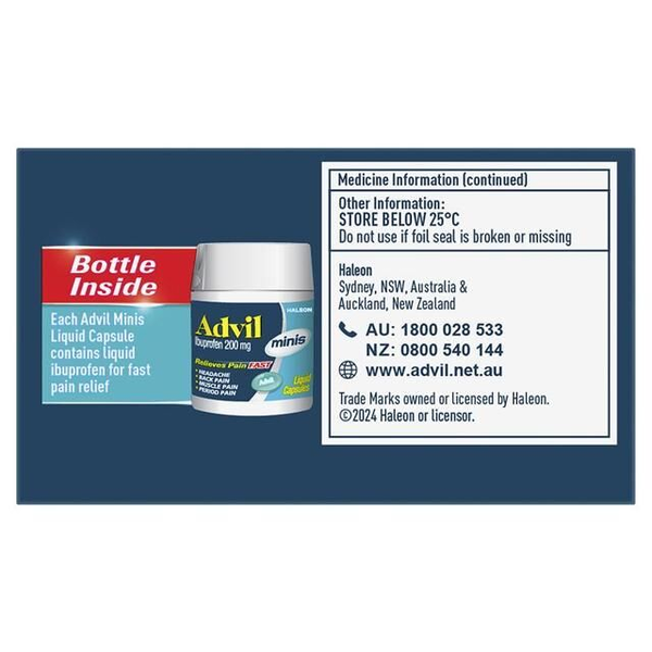 Advil Minis Liquid Capsules 40 Capsules