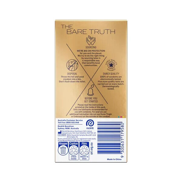 Durex Invisible Ultra Thin Wide Fit 10 Condoms