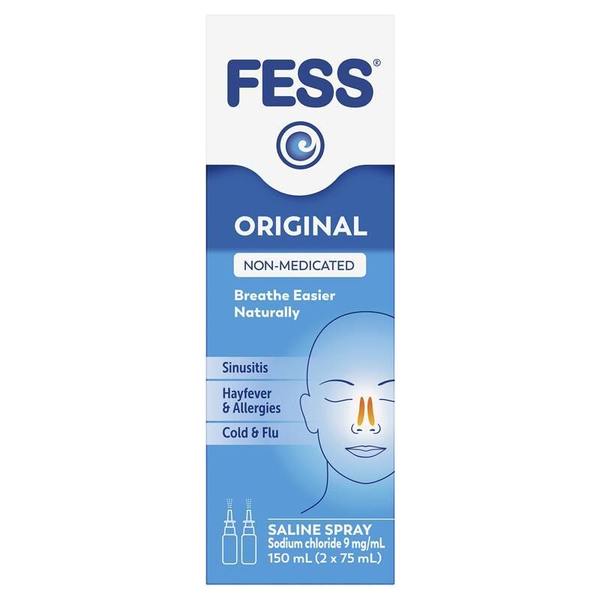 Fess Original Saline Nasal Spray 150ml Twin Pack ( 2 x 75ml )
