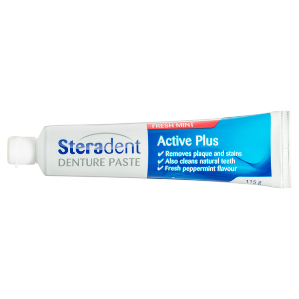 Steradent Denture Paste Fresh Mint Active Plus 115g