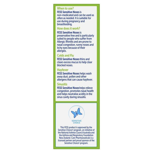 Fess Sensitive Noses Seawater Nasal Spray 30ml