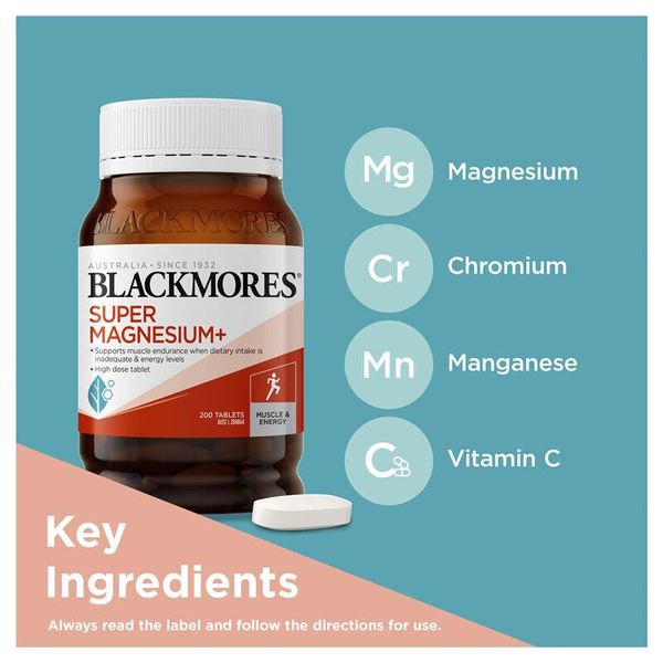 Blackmores Super Magnesium+ 200 Tablets