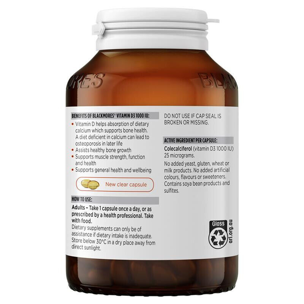 Blackmores Vitamin D3 1000 IU 300 Soft Capsules