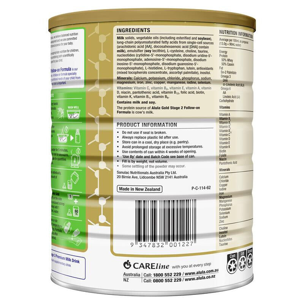 Alula Gold Stage 2 Premium Follow-On Formula 6-12 Months 900g