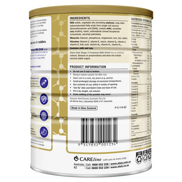 Alula Gold Stage 3 Toddler Premium Milk Drink 1 Year+ 900g