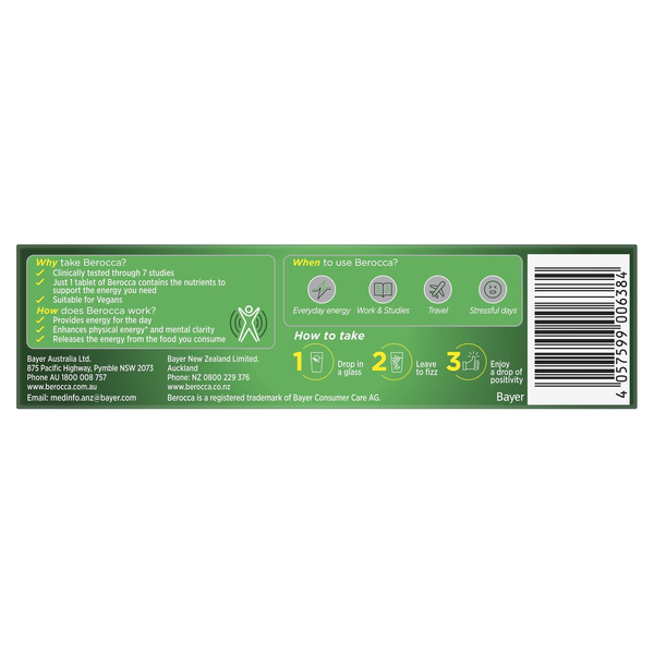 Berocca Energy Original Berry 15 Effervescent Tablets