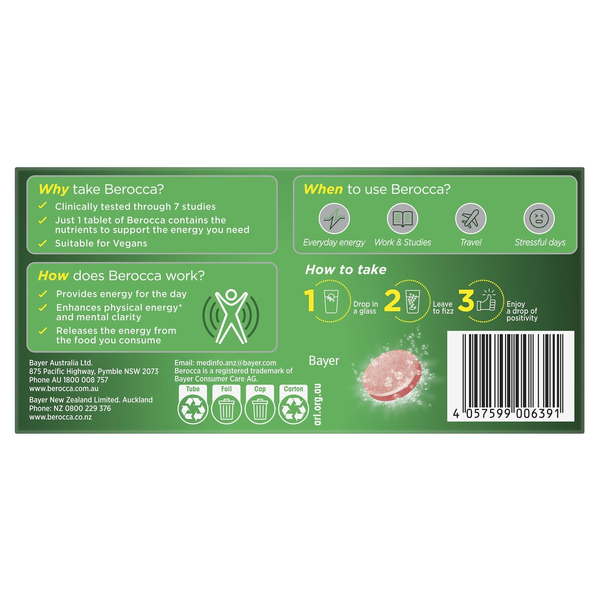 Berocca Energy Original Berry 30 Effervescent Tablets