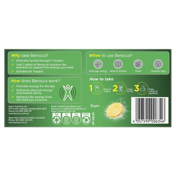 Berocca Energy Orange 30 Effervescent Tablets