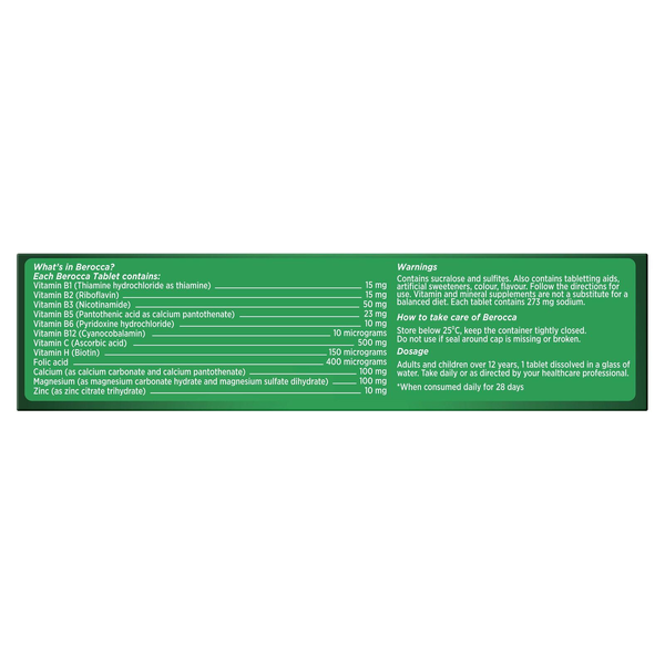 Berocca Energy Mango & Orange 30 Effervescent Tablets