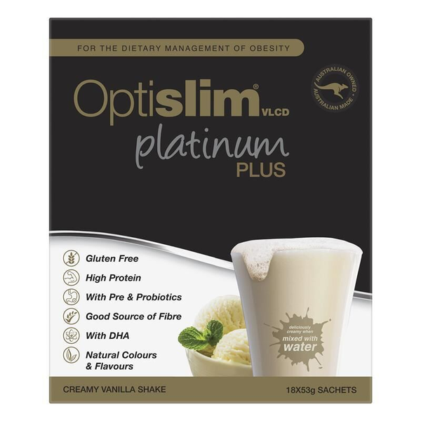 Optislim VLCD Platinum Plus Vanilla 18 x 53g Sachets