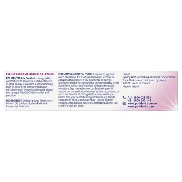 Polident Power Max Hold + Comfort Adhesive Cream Flavour Free 40g