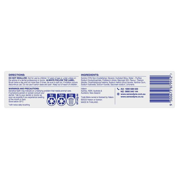 Sensodyne Extra Fresh Complete Care + Smart Clean Toothpaste 100g