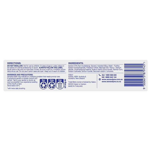 Sensodyne Cool Mint Complete Care + Smart Clean Toothpaste 100g