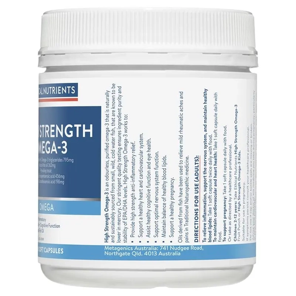 Ethical Nutrients High Strength Omega-3 120 Soft Capsules