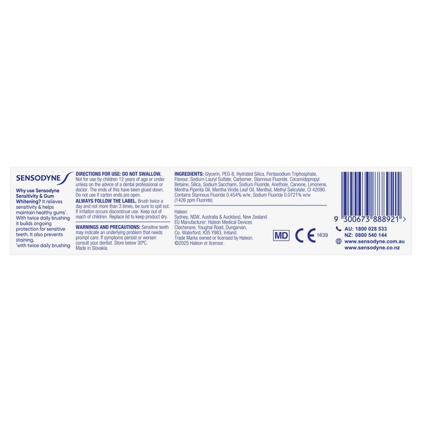 Sensodyne Sensitivity & Gum Whitening Toothpaste 100g