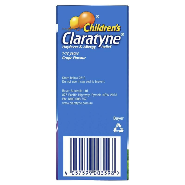 Claratyne Children's Grape Flavoured 60ml Syrup