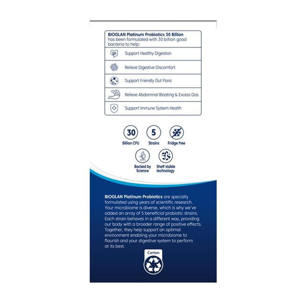 Bioglan Platinum Probiotic 30 Billion 120 Capsules