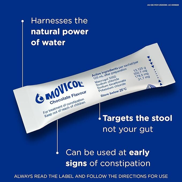 Movicol Constipation Relief Powder Chocolate 30 Sachets