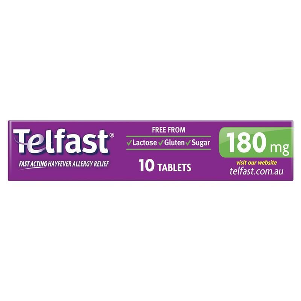 Telfast 180mg 10 Tablets 