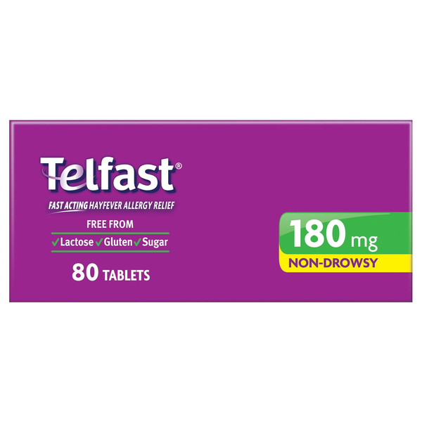 Telfast 180mg 80 Tablets 