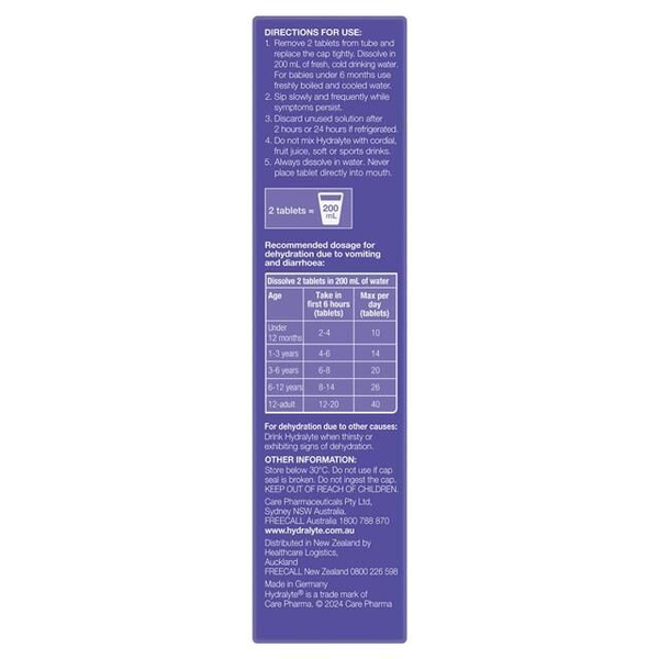 Hydralyte Passionfruit Punch 20 Effervescent Electrolyte Tablets