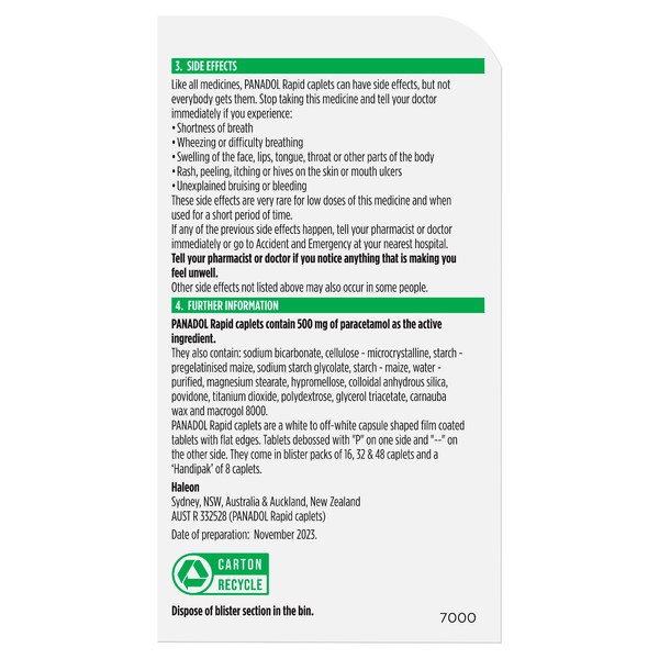 Panadol Rapid 500mg 8 Caplets