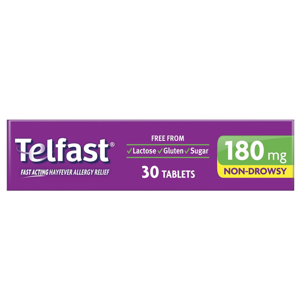 Telfast 180mg 30 Tablets 