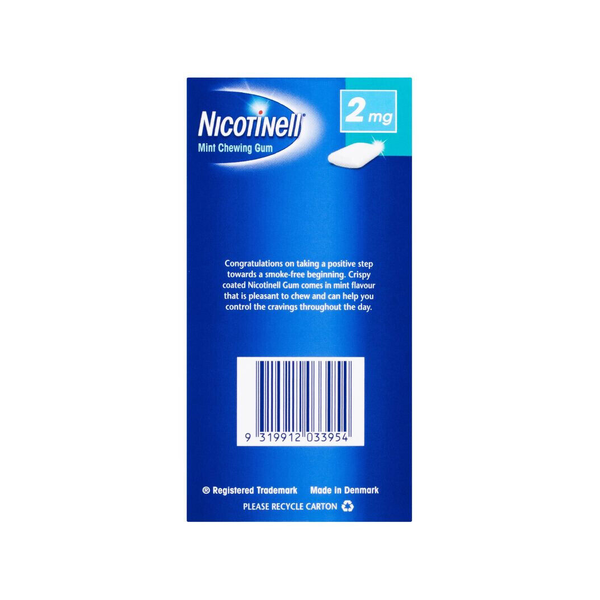 Nicotinell Regular Strength 2mg Mint Chewing Gum 96 Pieces
