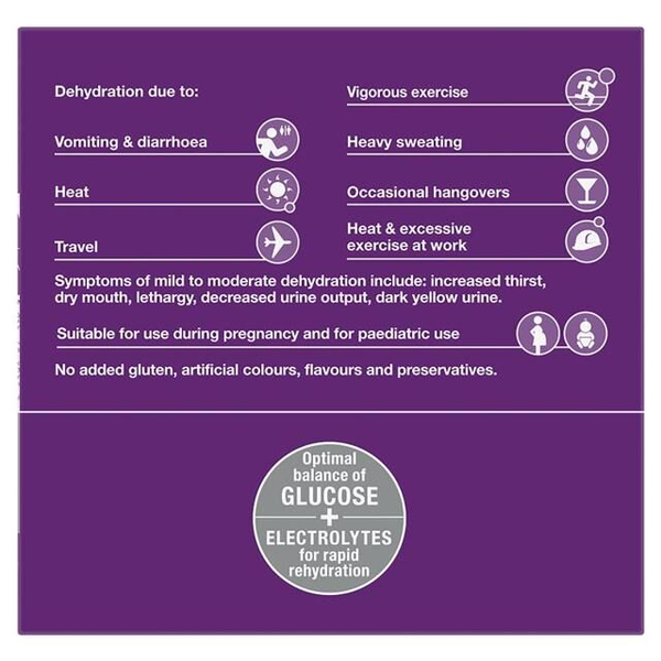 Hydralyte Apple Blackcurrant 10 Electrolyte Powder Sachets
