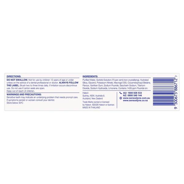 Sensodyne Sensitivity & Enamel Whitening Toothpaste 100g