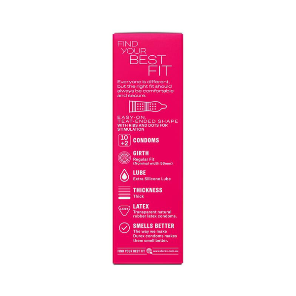 3X Durex Pleasure Me Regular Fit 10 Condoms