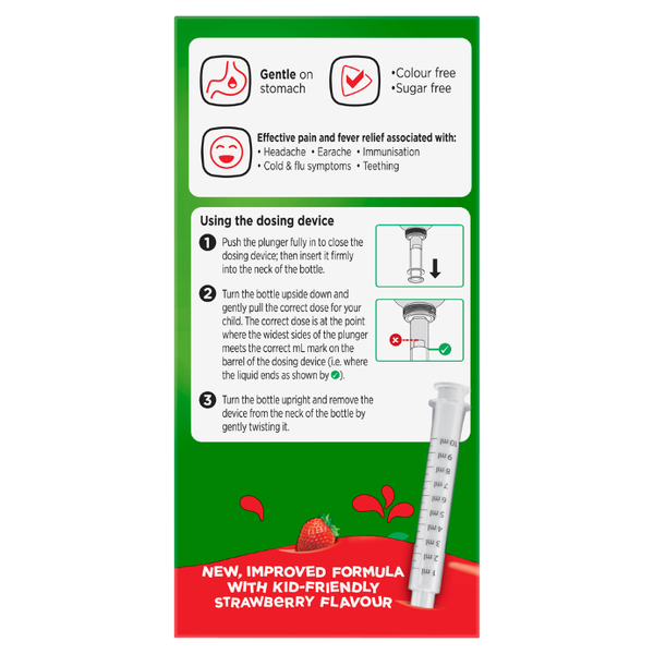 Panadol Children 1 - 5 Years Strawberry 100ml Suspension