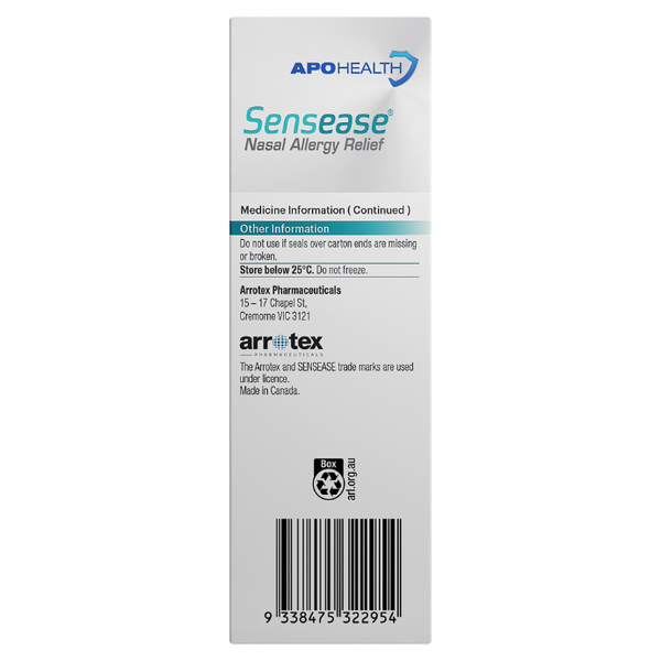 APH Sensease Nasal Allergy Relief Spray 140 Doses Same as NAS0NEX Expiry 7/26