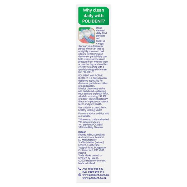 Polident Denture Daily Cleanser Mint Fresh 36 Tablets