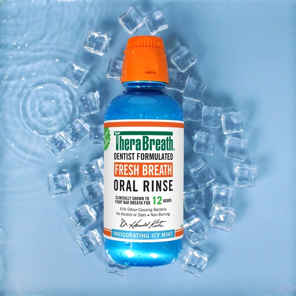 TheraBreath Fresh Breath Oral Rinse Icy Mint 473ml