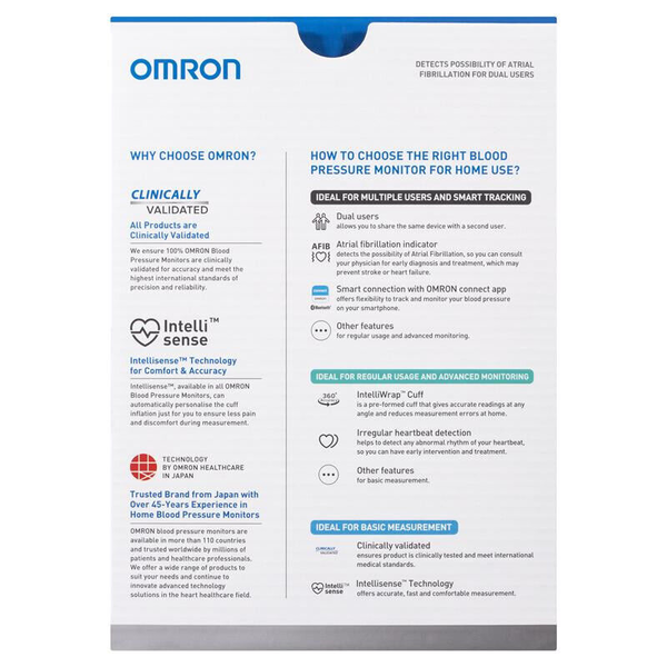 Omron HEM-7361T Blood Pressure Monitor Elite + AFIB