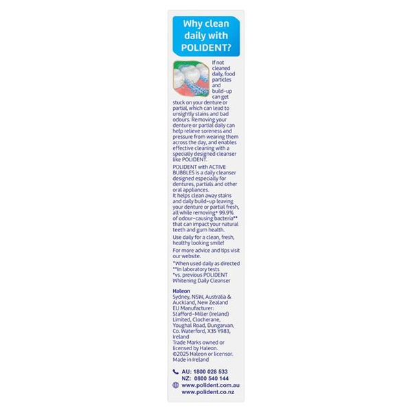 Polident Denture Daily Cleanser Whitening 36 Tablets
