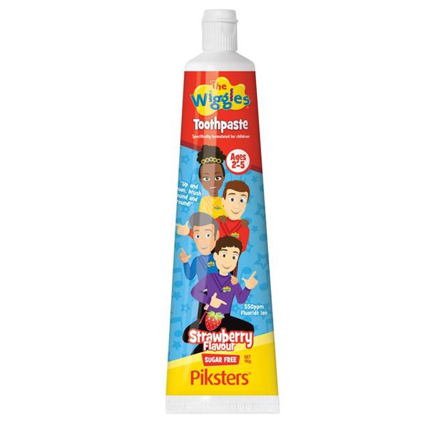 Piksters The Wiggles Ages 2-5 Sugar Free Strawberry Toothpaste 96g