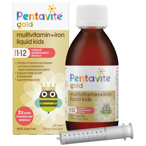 Pentavite Gold Multivitamin + Iron Liquid Kids 200ml