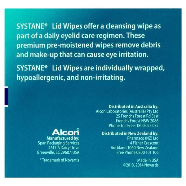 Systane Lid Wipes 30 Eyelid Cleansing Wipes