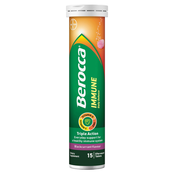 Berocca Immune Daily Defence Blackcurrant 30 Effervescent Tablets