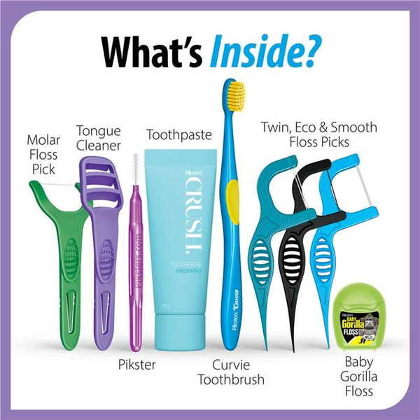 Piksters On The Go Essentials Oral Care Kit Assorted