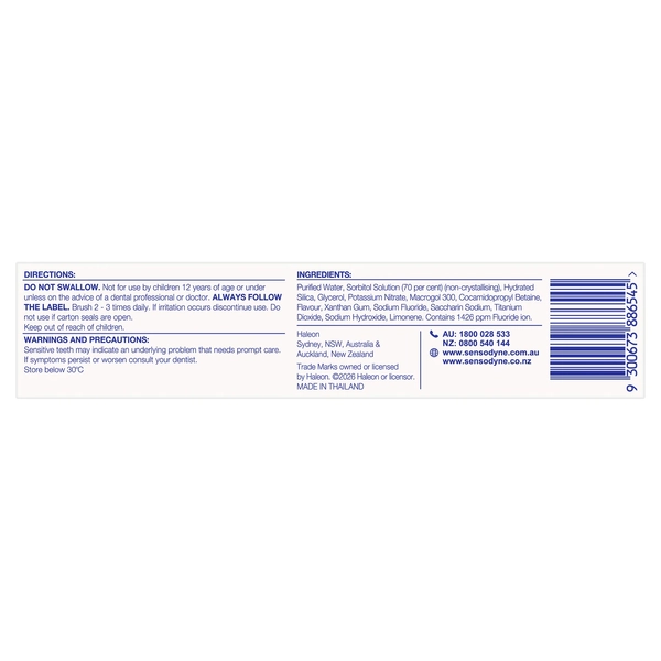 Sensodyne Sensitivity & Enamel Fresh Mint Toothpaste 100g