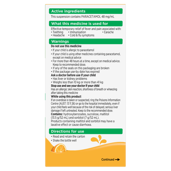 Panadol Children 5 - 12 Years Tutti Frutti 200ml Suspension