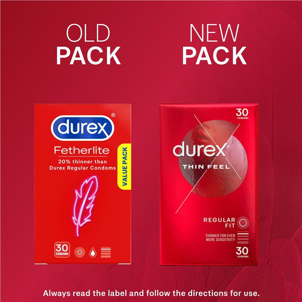Durex Thin Feel Regular Fit 30 Condoms